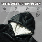 Krifey Wearable Blanket Hoodie, Oversized Sherpa Hooded as Birthday Gifts Christmas Gifts for Mom Women Girlfriend Men, Cozy Sweatshirt with Giant Pocket - Grand Goldman