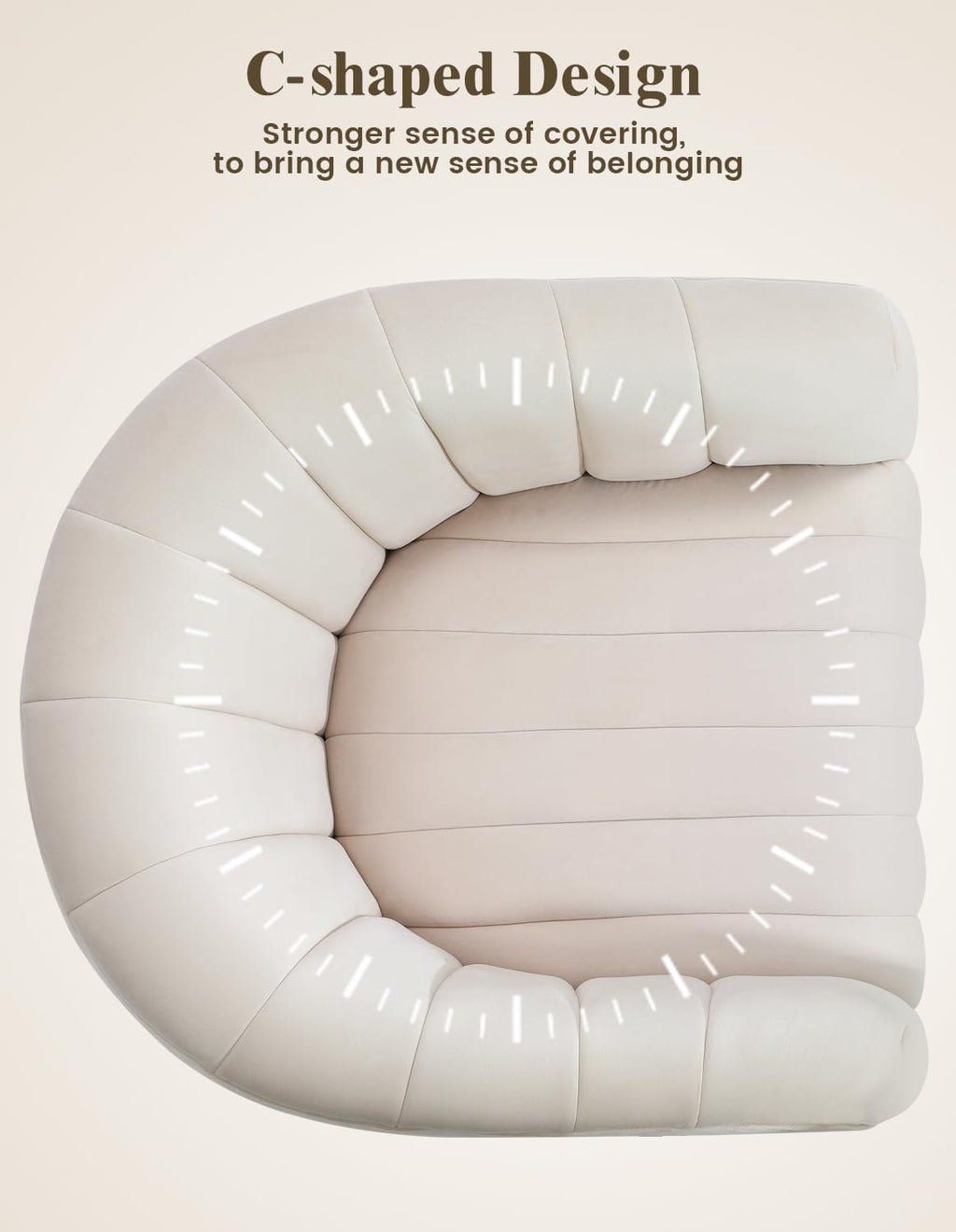 Kromax Swivel Accent Chair with Armrest, Mid Century 360 Degree Swivel Barrel Chair Overstuffed Tufted Velvet, Ideal for Living Room, Bedroom, Reading Room, Beige - Grand Goldman