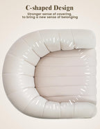 Kromax Swivel Accent Chair with Armrest, Mid Century 360 Degree Swivel Barrel Chair Overstuffed Tufted Velvet, Ideal for Living Room, Bedroom, Reading Room, Beige - Grand Goldman