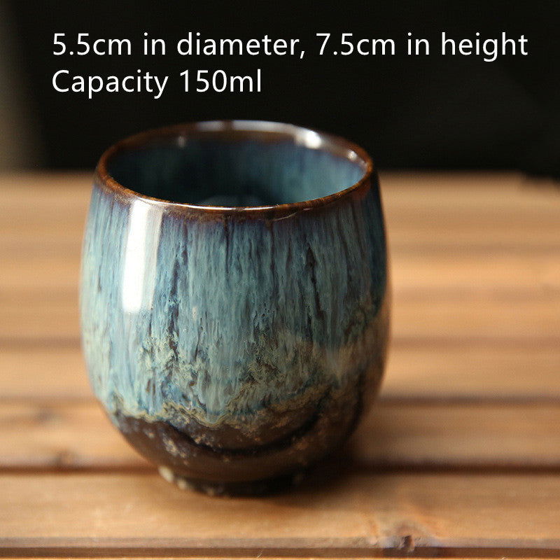 Kung Fu Handmade Ceramic Jun Kiln Falling Cherry Tea Cup - Grand Goldman