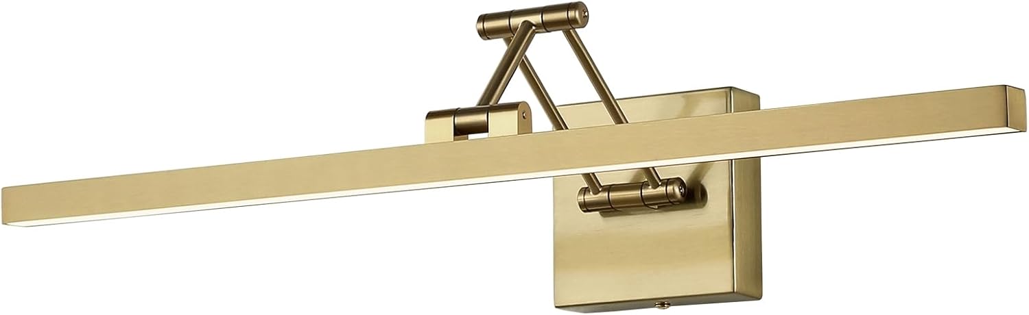 LED Brass Hard-Wired Connection Gallery Picture Light for Paintings Gold Lighting Fixtures Dimmable Modern LED Picture Lights Artwork Display Lighting 23.6 Inch 14W 3000K Warm White - Grand Goldman