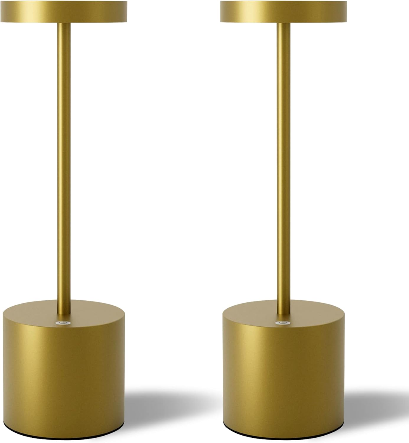 LED Cordless Table Lamps Set of 2,Portable Rechargeable 5000mAh Outdoor Table Lamp,3 Color Stepless Dimming Battery Powered Lamp, Table Light for Dinner/Patio/Restaurant/Bedroom.(Black) - Grand Goldman