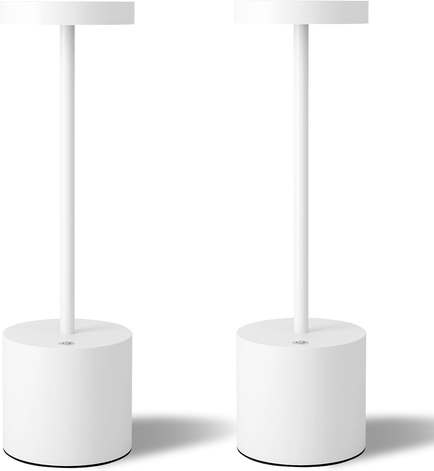 LED Cordless Table Lamps Set of 2,Portable Rechargeable 5000mAh Outdoor Table Lamp,3 Color Stepless Dimming Battery Powered Lamp, Table Light for Dinner/Patio/Restaurant/Bedroom.(Black) - Grand Goldman