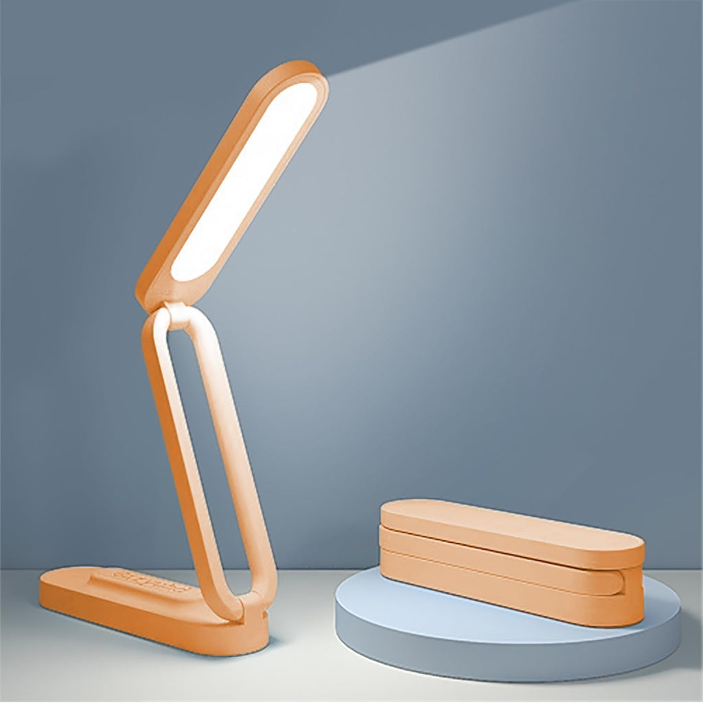 LED Desk Lamp for Office Home & Battery Operated Lamp Rechargeable Lamp Foldable & Portable Light, LED Desk Light Strip, 3 Brightness Dimmable Small Desk Lamp Wireless Reading Lamp - Grand Goldman