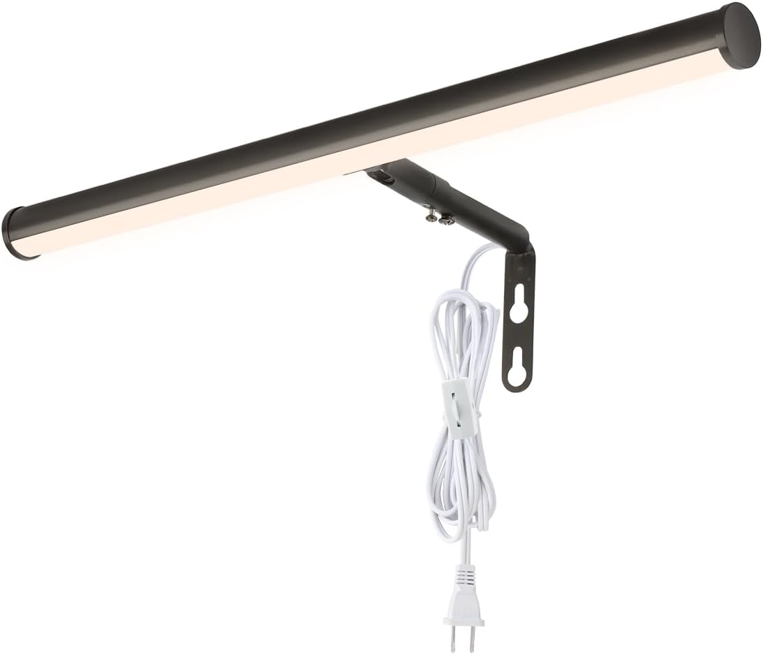 LED Picture Lights for Paintings Plug in, Adjustable Art Light Gallery Wall Light for Display Art Work, 16inch 6W 3000K Warm White, Gold Finish CRI80+ - Grand Goldman