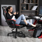 LEMBERI Video Game Chairs with footrest, Big and Tall Gamer Chair for Adults, 400lb Capacity, Racing Style Computer Chair with Headrest and Lumbar Support - Grand Goldman