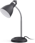 LEPOWER Metal Desk Lamp, Eye-Caring Table Lamp, Study Lamps with Flexible Goose Neck for Bedroom, Home Office (Matte Black) - Grand Goldman