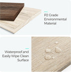 LINSY HOME Farmhouse Coffee Table with Storage, Wood Coffee Table for Living Room, Open Display Area and Storage Drawers with Metal Handles, Chic Style with Curved Base. Oak and Brown - Grand Goldman