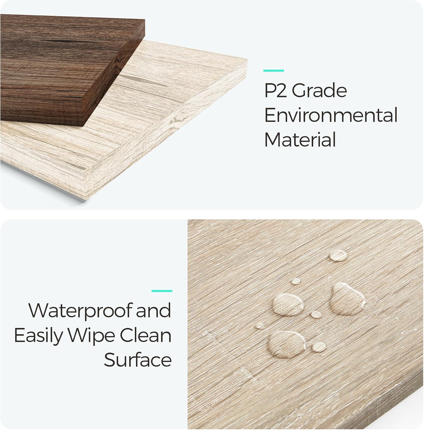 LINSY HOME Farmhouse Coffee Table with Storage, Wood Coffee Table for Living Room, Open Display Area and Storage Drawers with Metal Handles, Chic Style with Curved Base. Oak and Brown - Grand Goldman