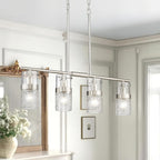 LMS 2-Pack Modern Matte Black Pendant Light, Adjustable Hanging Pendant Lighting with Hammered Glass, Tiltable Pendant Lighting for Kitchen Island, Bathroom, Bedroom, LMS-201 - Grand Goldman