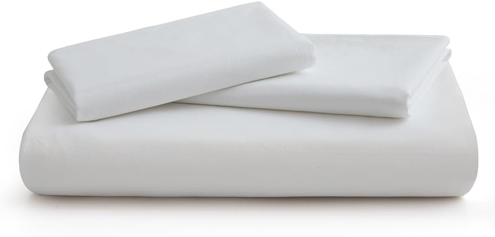 LOVQUE 100% Washed Cotton Duvet Cover Queen Size, White Linen Like Breathable Natural Bedding Set (No Comforter), 90x90 Inches - Grand Goldman