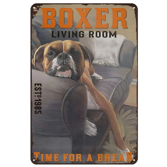 Labrador Corgi Boxer Dogs Coffee Co. Metal Tin Signs Posters Plate Wall Decor for Bars Man Cave Cafe Clubs Retro Posters Plaque - Grand Goldman