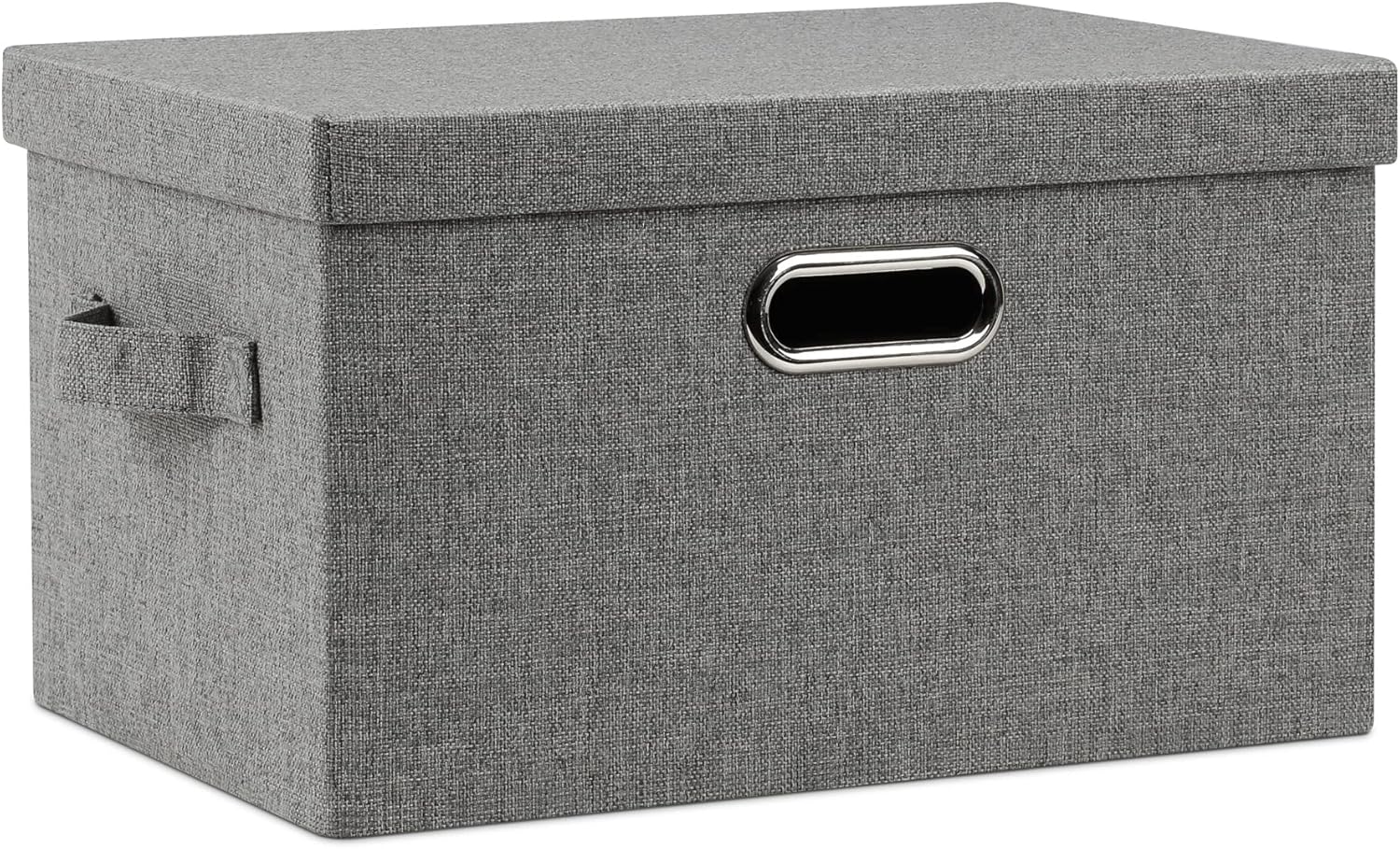 Large 17" 36 Quart Collapsible Stackable Storage Bins with Lids, 3 Packs Beige Linen Fabric Closet Boxes with Lids, Storage Cube Baskets Container Organizers for Bedroom Office(17 x12 x11) - Grand Goldman