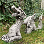 Large Dragon Gothic Garden Decor Statue Castle Moat Lawn Statue Garden Sculptures & Statues Funny Yard Garden Outdoor Figurine - Grand Goldman