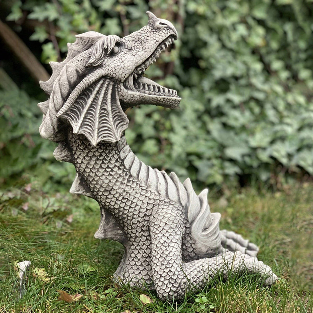 Large Dragon Gothic Garden Decor Statue Castle Moat Lawn Statue Garden Sculptures & Statues Funny Yard Garden Outdoor Figurine - Grand Goldman