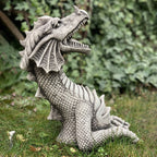 Large Dragon Gothic Garden Decor Statue Castle Moat Lawn Statue Garden Sculptures & Statues Funny Yard Garden Outdoor Figurine - Grand Goldman