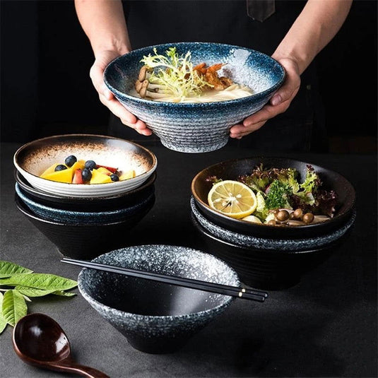 Large ceramic ramen bowl - Grand Goldman