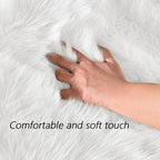 Latepis White Round Rug 3ft Faux Sheepskin Fur Fluffy Circle Rug for Living Room Washable Rug for Bedroom Teen Room Dorm Cute Room Rug - Grand Goldman