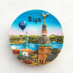 Latvia Riga Fridge Magnets Tourist Souvenir Magnets for Refrigerators 3d Resin Landmark Magnetic Stickers for Home Decoration - Grand Goldman