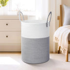 Laundry Basket,Woven Cotton Rope Laundry Hamper,60L for Decor Storage of Dirty Clothes,Toys and Blankets in Bathroom,Baby Room and Living Room - Grand Goldman