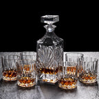 Lead-Free Crystal Glass Whiskey Glass Set 6pcs Creative Red Wine Glass Decanter Bottle - Grand Goldman