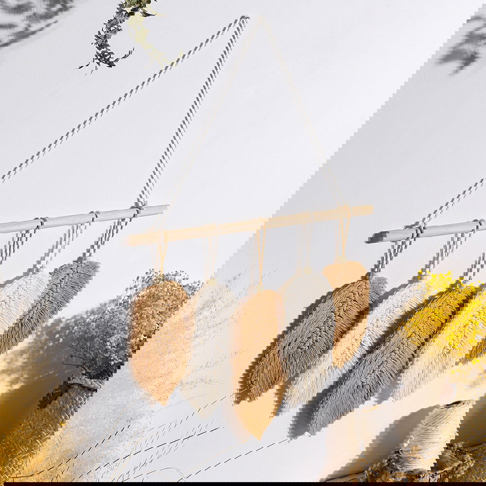 Leaf Woven Cotton Tapestry Wall Hanging Wedding Decoration Bedroom - Grand Goldman