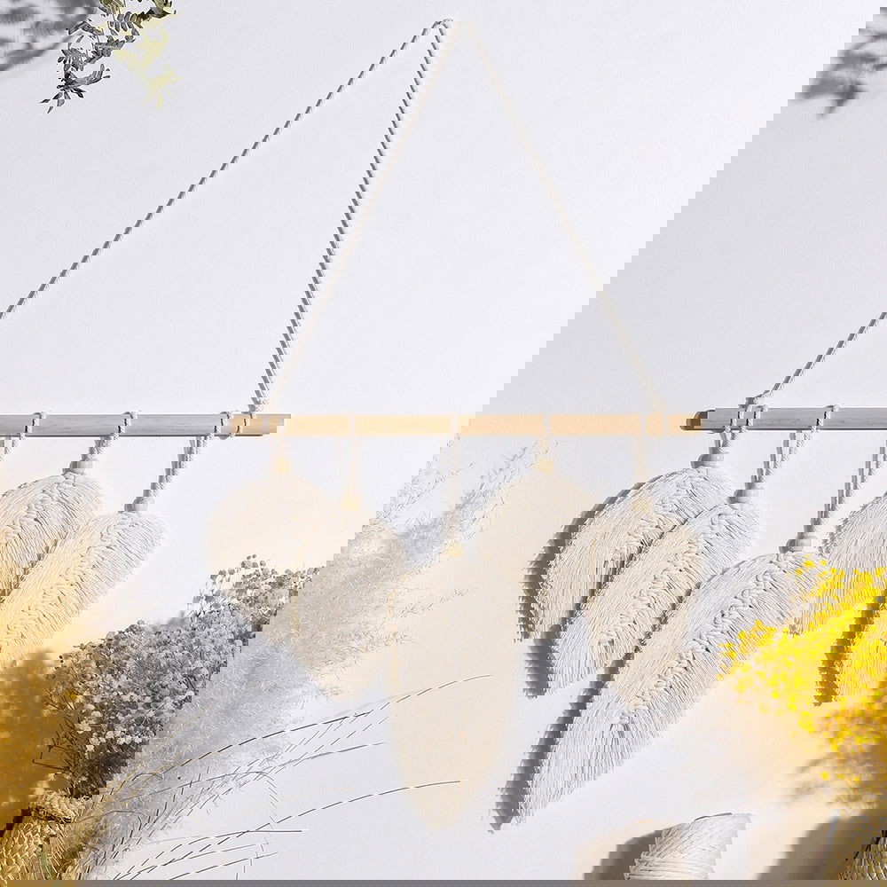 Leaf Woven Cotton Tapestry Wall Hanging Wedding Decoration Bedroom - Grand Goldman