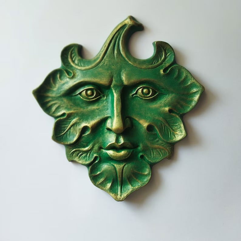 Leaves Face European Retro Statue Pendant - Grand Goldman