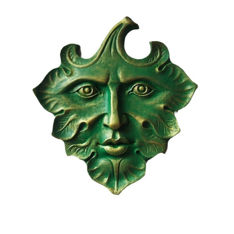 Leaves Face European Retro Statue Pendant - Grand Goldman