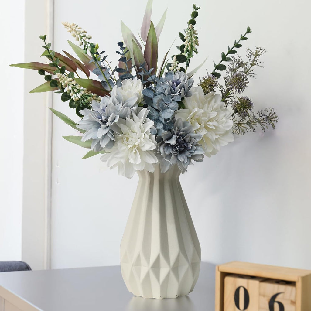 Leftover Faux Flowers in Vase,Artificial Flowers in Vase,Table Centerpieces for Dining Room,Flower Centerpieces for Tables,Fake Flowers with Vase,Kitchen Table Decor,Coffee Table Decor - Grand Goldman