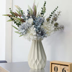 Leftover Faux Flowers in Vase,Artificial Flowers in Vase,Table Centerpieces for Dining Room,Flower Centerpieces for Tables,Fake Flowers with Vase,Kitchen Table Decor,Coffee Table Decor - Grand Goldman