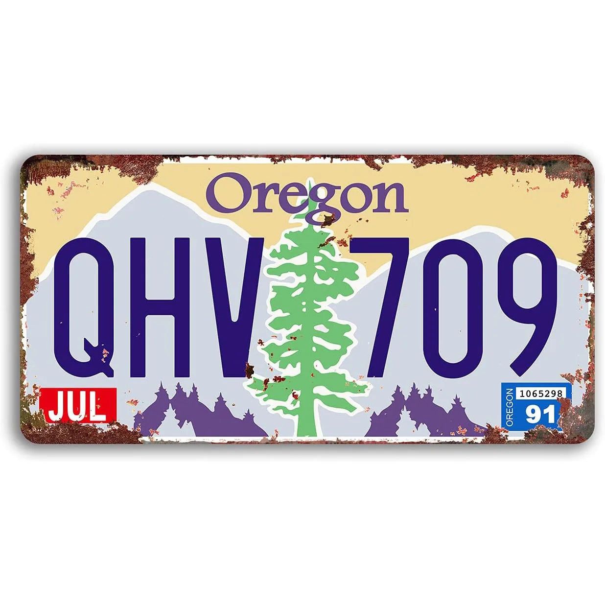 License Plate USA Retro Car Metal License Plate Novelty Wall Decoration Auto License Plate Signs Front Cover Garage Cafe Pub Bar - Grand Goldman