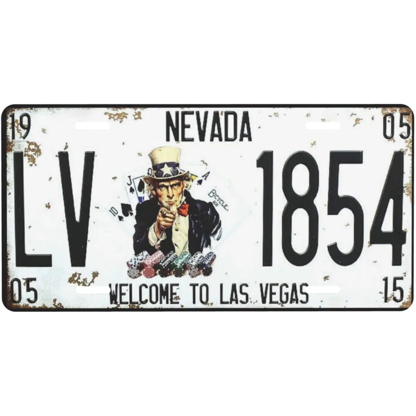 License Plate USA Retro Car Metal License Plate Novelty Wall Decoration Auto License Plate Signs Front Cover Garage Cafe Pub Bar - Grand Goldman