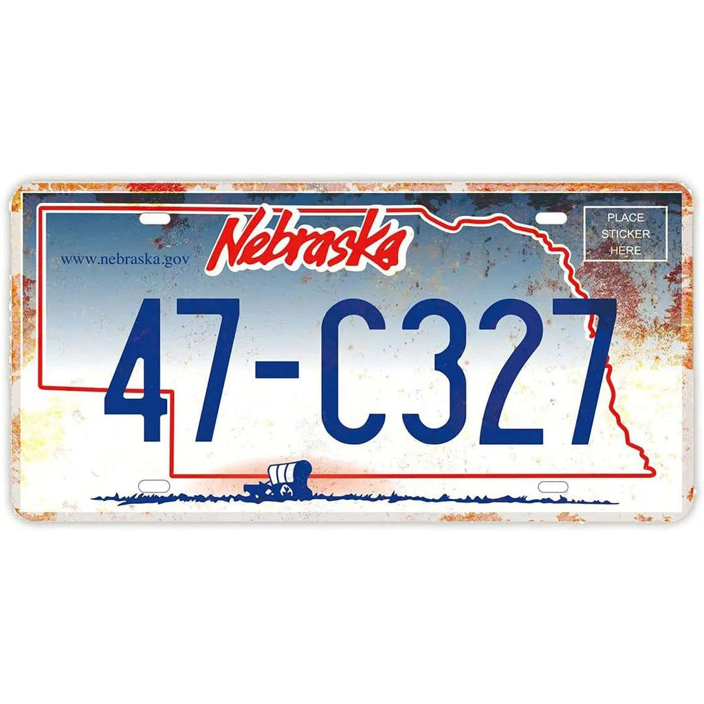 License Plate USA Retro Car Metal License Plate Novelty Wall Decoration Auto License Plate Signs Front Cover Garage Cafe Pub Bar - Grand Goldman