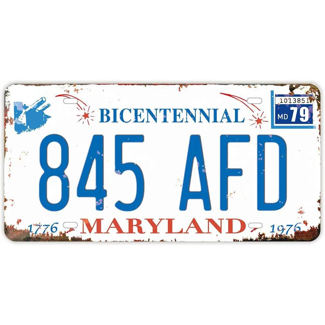 License Plate USA Retro Car Metal License Plate Novelty Wall Decoration Auto License Plate Signs Front Cover Garage Cafe Pub Bar - Grand Goldman