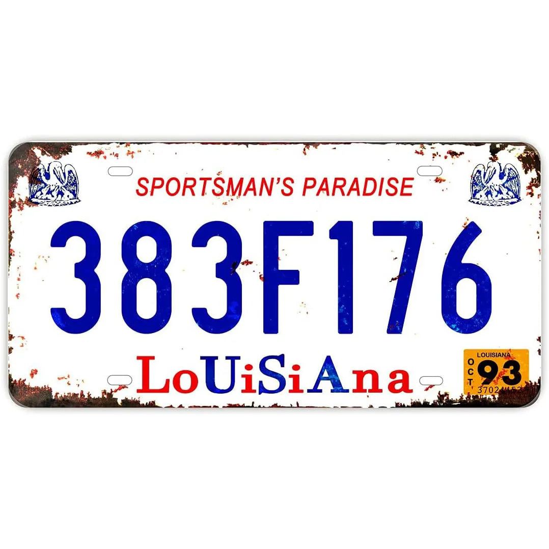 License Plate USA Retro Car Metal License Plate Novelty Wall Decoration Auto License Plate Signs Front Cover Garage Cafe Pub Bar - Grand Goldman