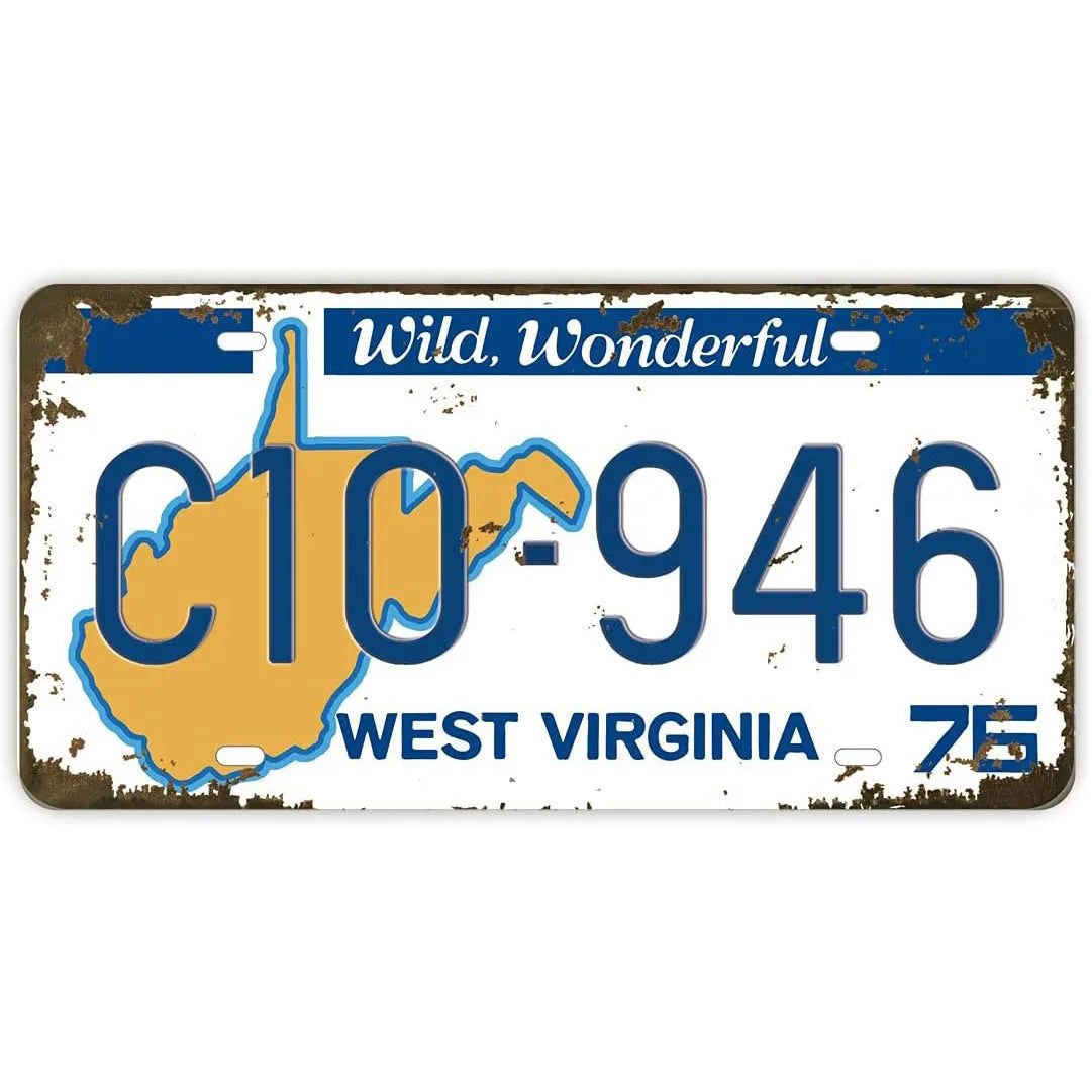 License Plate USA Retro Car Metal License Plate Novelty Wall Decoration Auto License Plate Signs Front Cover Garage Cafe Pub Bar - Grand Goldman