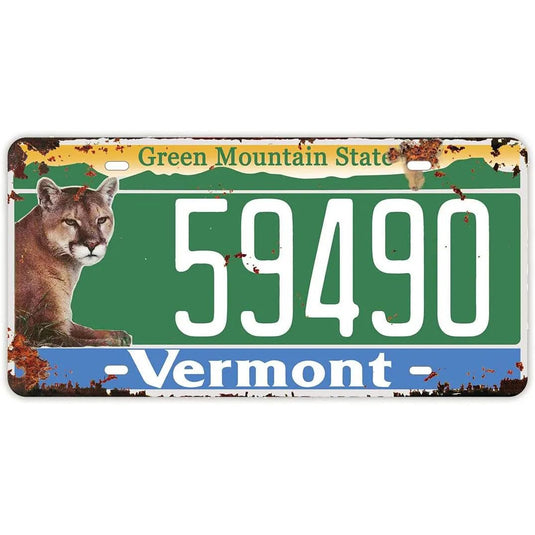 License Plate USA Retro Car Metal License Plate Novelty Wall Decoration Auto License Plate Signs Front Cover Garage Cafe Pub Bar - Grand Goldman