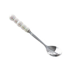 Light Luxury Ceramic Pearl Handle Knife Fork And Spoon Creative Stainless Steel Tableware - Grand Goldman