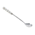 Light Luxury Ceramic Pearl Handle Knife Fork And Spoon Creative Stainless Steel Tableware - Grand Goldman