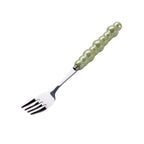 Light Luxury Ceramic Pearl Handle Knife Fork And Spoon Creative Stainless Steel Tableware - Grand Goldman