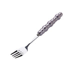 Light Luxury Ceramic Pearl Handle Knife Fork And Spoon Creative Stainless Steel Tableware - Grand Goldman