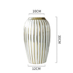 Light Luxury Electroplated Gold Modern Ceramic Vase Ornaments - Grand Goldman