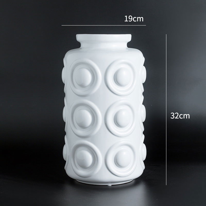 Light luxury gilt edged porcelain vases living room vase accessories - Grand Goldman