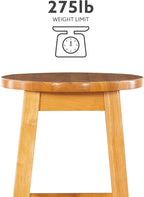 Linon Natural Barstool with Round Seat, 24-Inch - Grand Goldman