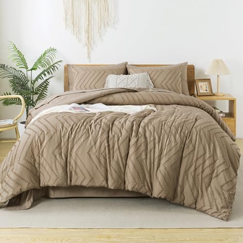 Litanika King Size Comforter Set with Sheets Dark Emerald Green - 7 Pieces Bed in a Bag King Chevron Tufted Complete Beddding Sets with Comforter, Sheets, Pillowcases & Shams - Grand Goldman