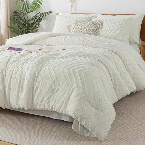 Litanika King Size Comforter Set with Sheets Dark Emerald Green - 7 Pieces Bed in a Bag King Chevron Tufted Complete Beddding Sets with Comforter, Sheets, Pillowcases & Shams - Grand Goldman