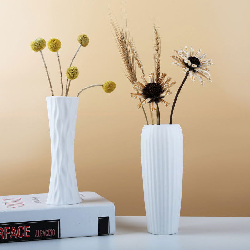 Living Room Decoration Modern White Ceramic Vase - Grand Goldman