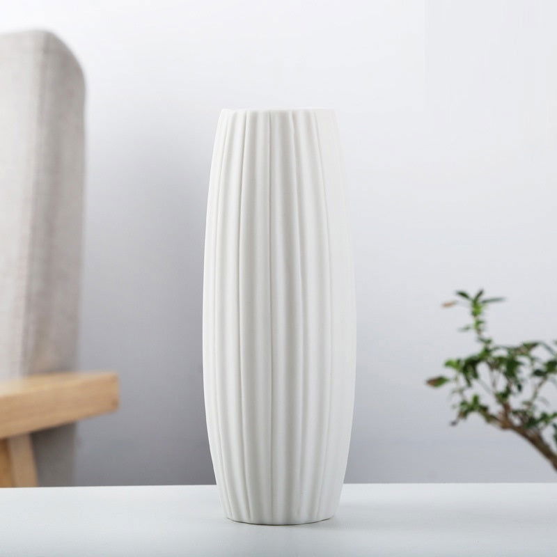 Living Room Decoration Modern White Ceramic Vase - Grand Goldman