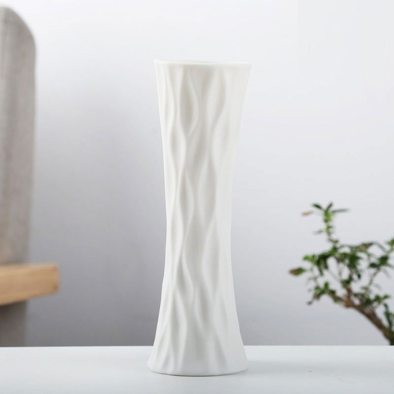 Living Room Decoration Modern White Ceramic Vase - Grand Goldman